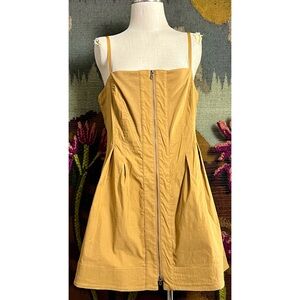 Anthropologie Structured Zip Front Mini Dress L